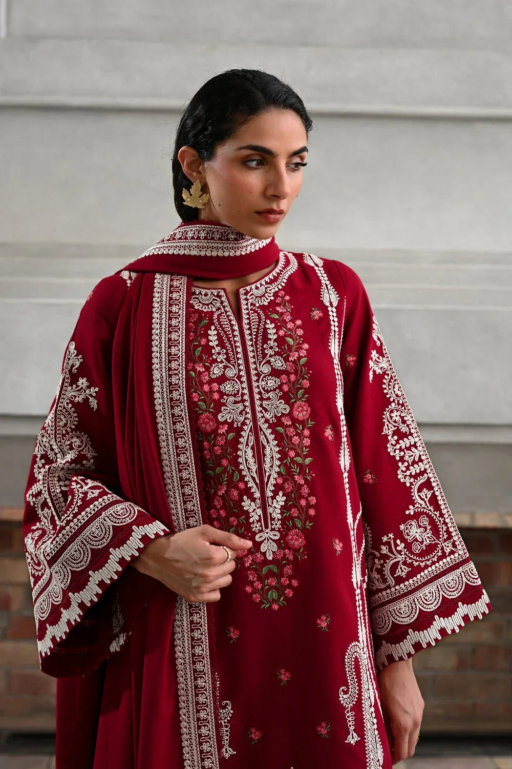 ZAIB - 3PC Luxury Lawn Embroidered Suit - RR-4047