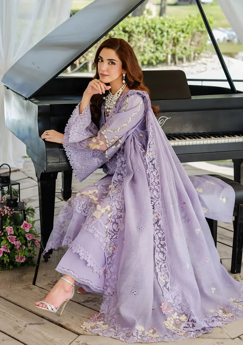ELAF - 3PC Luxury Lawn Embroidered Suit - RR-4017