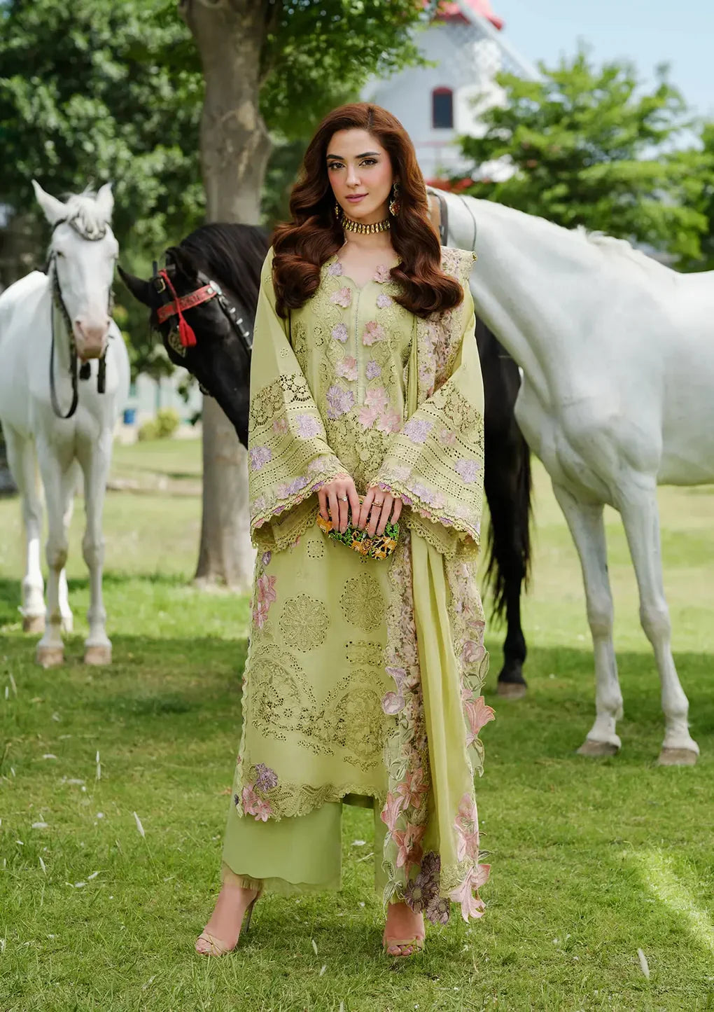 ELAF  - 3PC Luxury Lawn Embroidered Suit - RR-4020