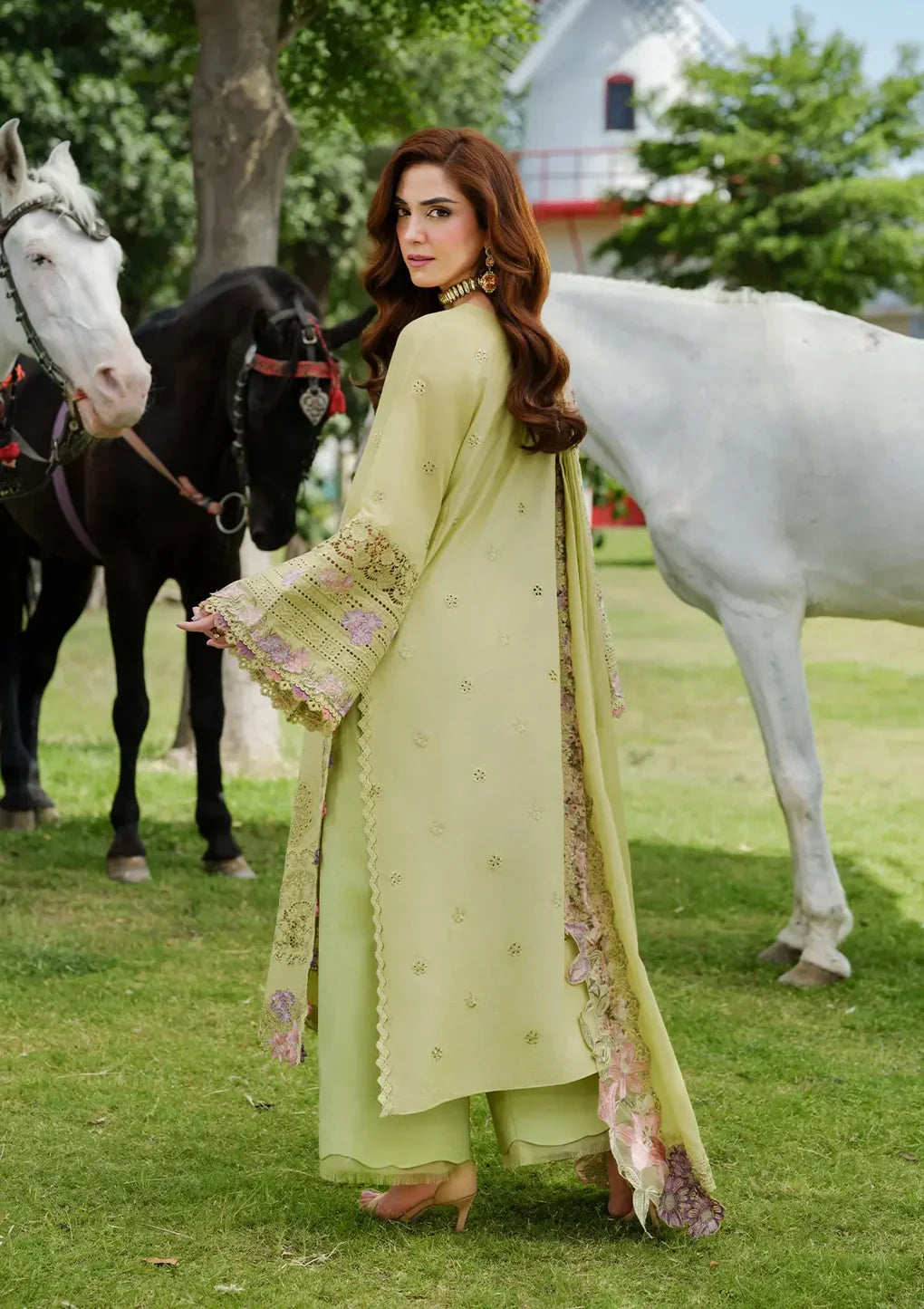 ELAF  - 3PC Luxury Lawn Embroidered Suit - RR-4020
