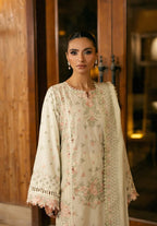 ELAF- 3PC Luxury Lawn Embroidered Suit - RR-4046