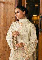 ELAF- 3PC Luxury Lawn Embroidered Suit - RR-4046
