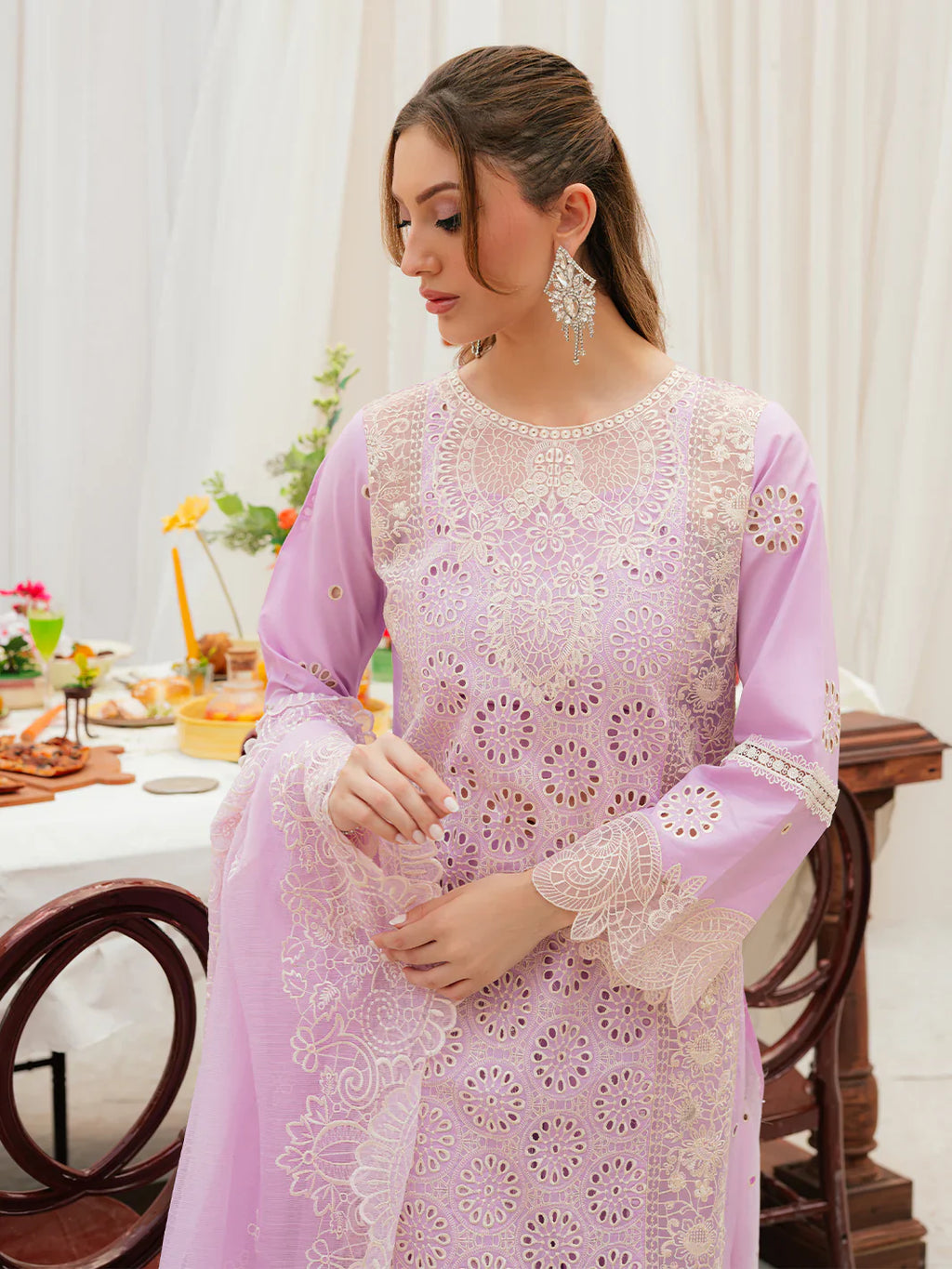 MAHNUR - 3PC Luxury Lawn Embroidered Suit - RR-4037