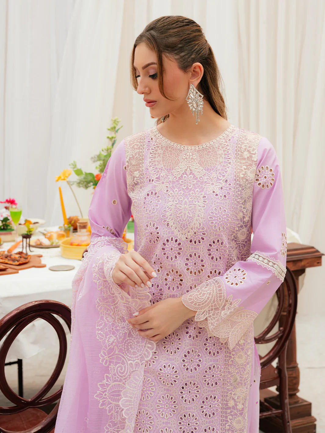 MAHNUR - 3PC Luxury Lawn Embroidered Suit - RR-4037