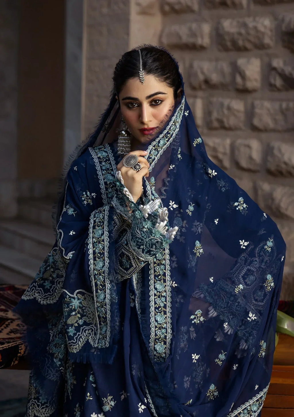 KAHF - 3PC Luxury Lawn Embroidered Suit - RR-4001