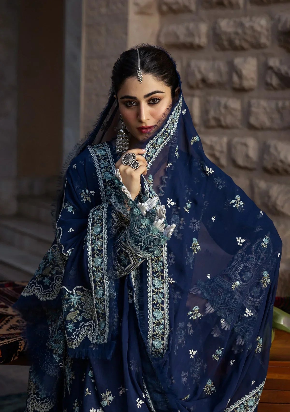 KAHF - 3PC Luxury Lawn Embroidered Suit - RR-4001