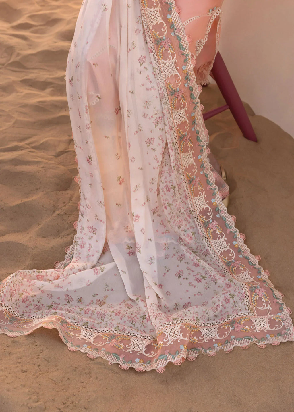 CRIMSON  - 3PC Luxury Lawn Embroidered Suit - RR-4004