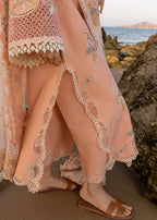 CRIMSON  - 3PC Luxury Lawn Embroidered Suit - RR-4004