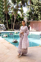Akbar Aslam - 3PC Luxury Lawn Embroidered Suit - RR-4041