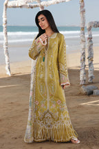 Qalamkar - 3PC Luxury Lawn Embroidered Suit - RR-4006