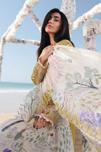 Qalamkar - 3PC Luxury Lawn Embroidered Suit - RR-4006