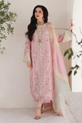 Qalamkar - 3PC Luxury Lawn Embroidered Suit - RR-4007