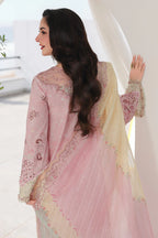 Qalamkar - 3PC Luxury Lawn Embroidered Suit - RR-4007