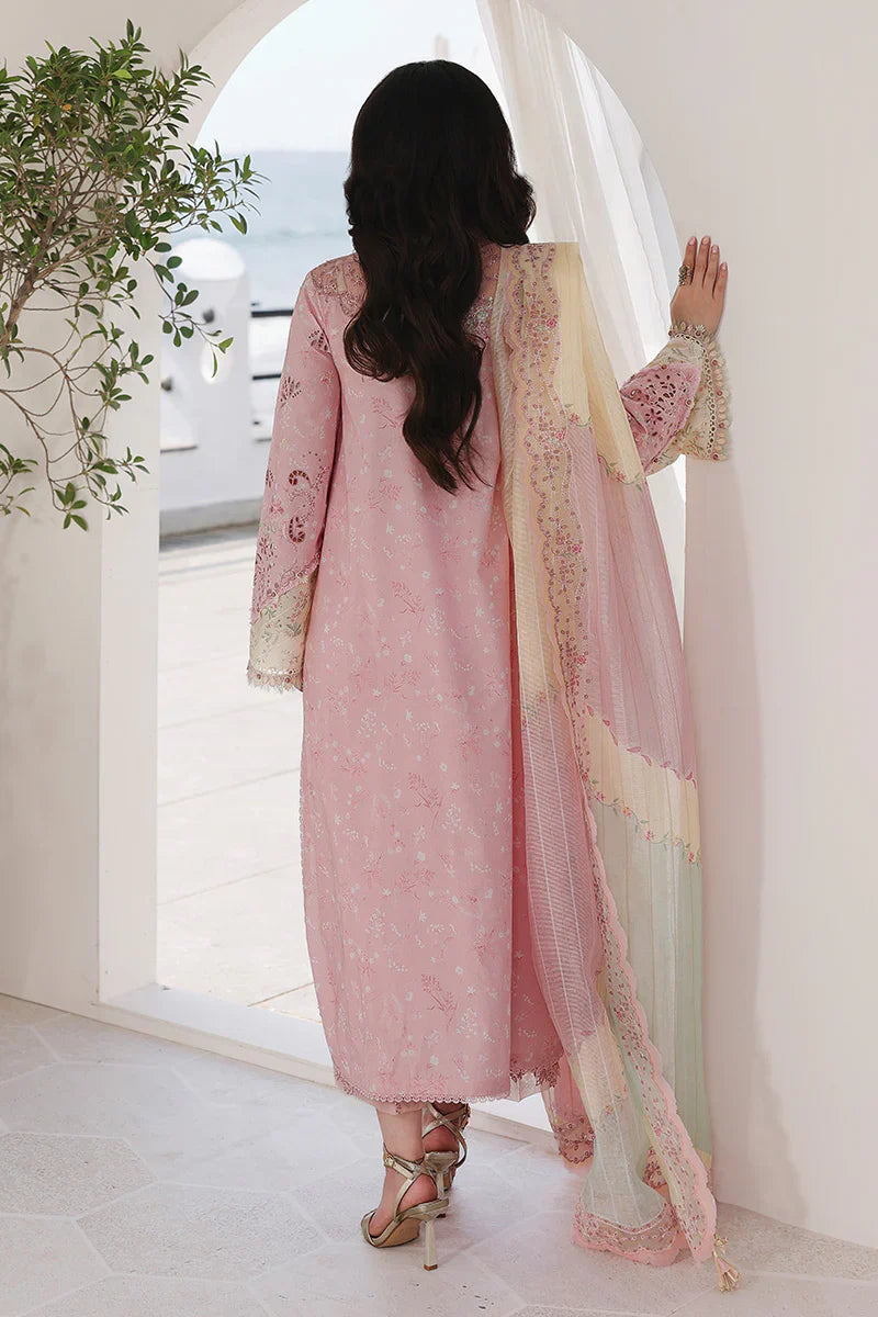 Qalamkar - 3PC Luxury Lawn Embroidered Suit - RR-4007