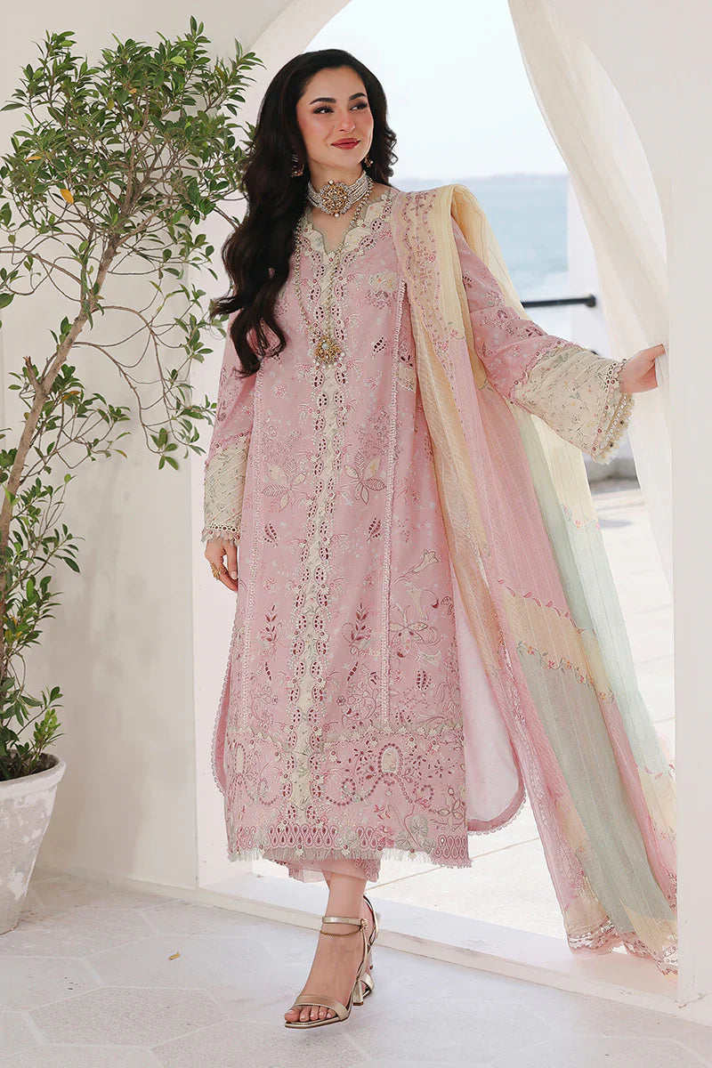 Qalamkar - 3PC Luxury Lawn Embroidered Suit - RR-4007
