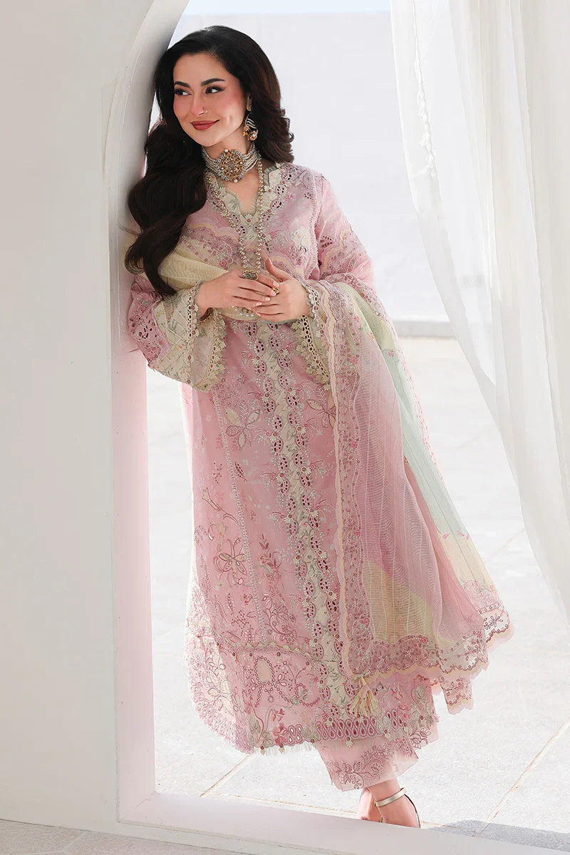 Qalamkar - 3PC Luxury Lawn Embroidered Suit - RR-4007