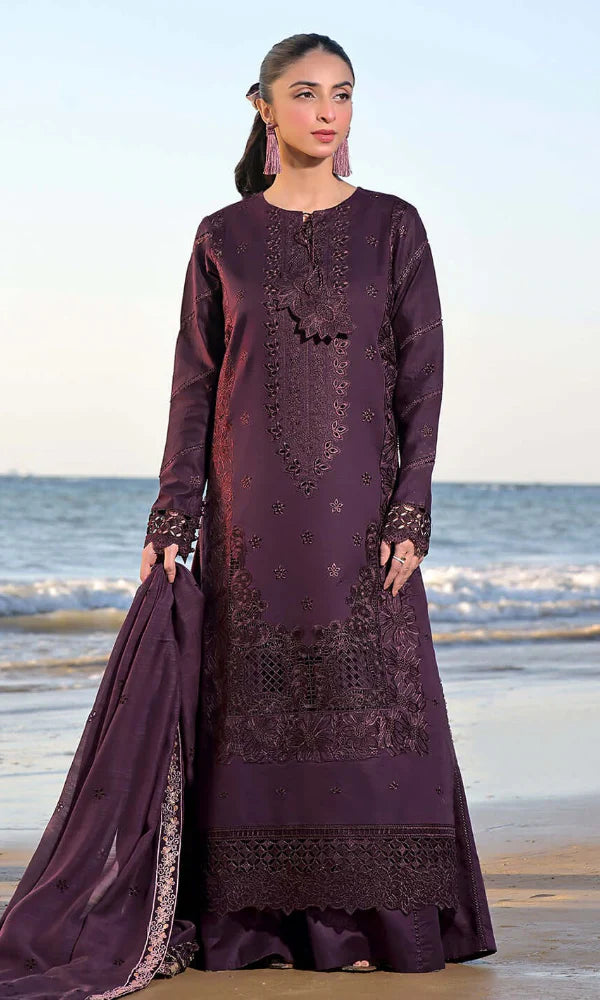 Asim Jofa - 3PC Luxury Lawn Embroidered Suit - RR-4010