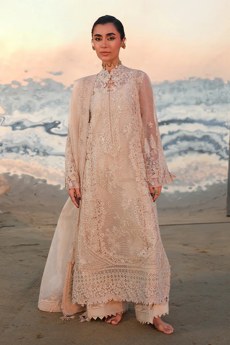 Qalamkar - 3PC Luxury Lawn Embroidered Suit - RR-4016