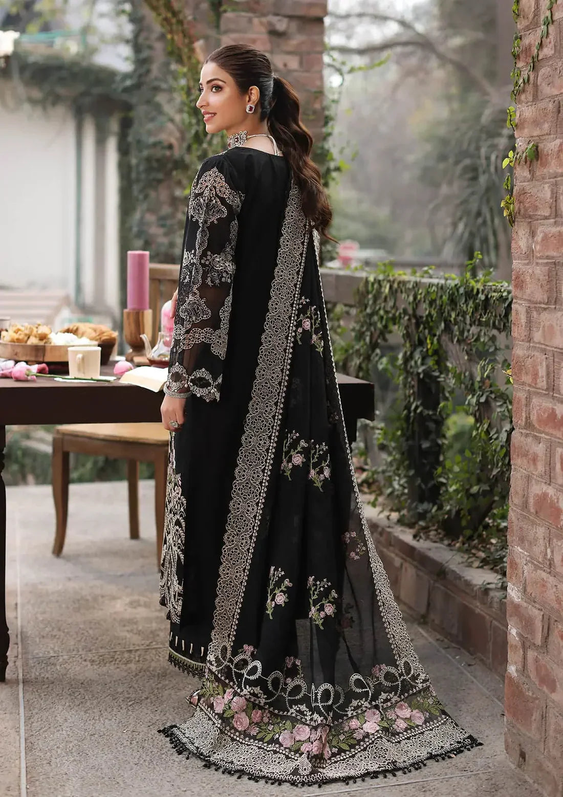 KAHF- 3PC Luxury Lawn Embroidered Suit - RR-4019