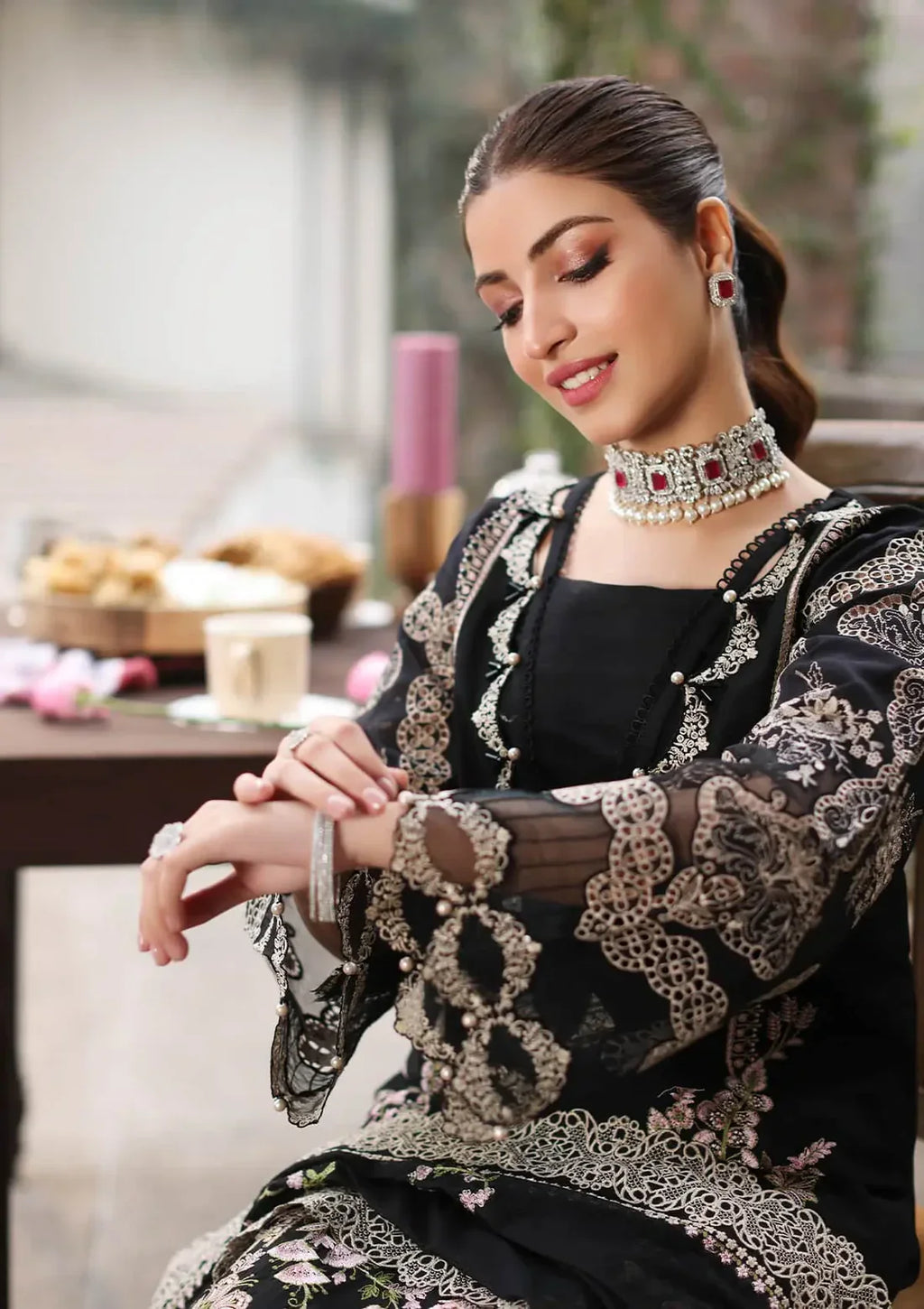 KAHF- 3PC Luxury Lawn Embroidered Suit - RR-4019