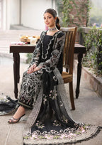 KAHF- 3PC Luxury Lawn Embroidered Suit - RR-4019
