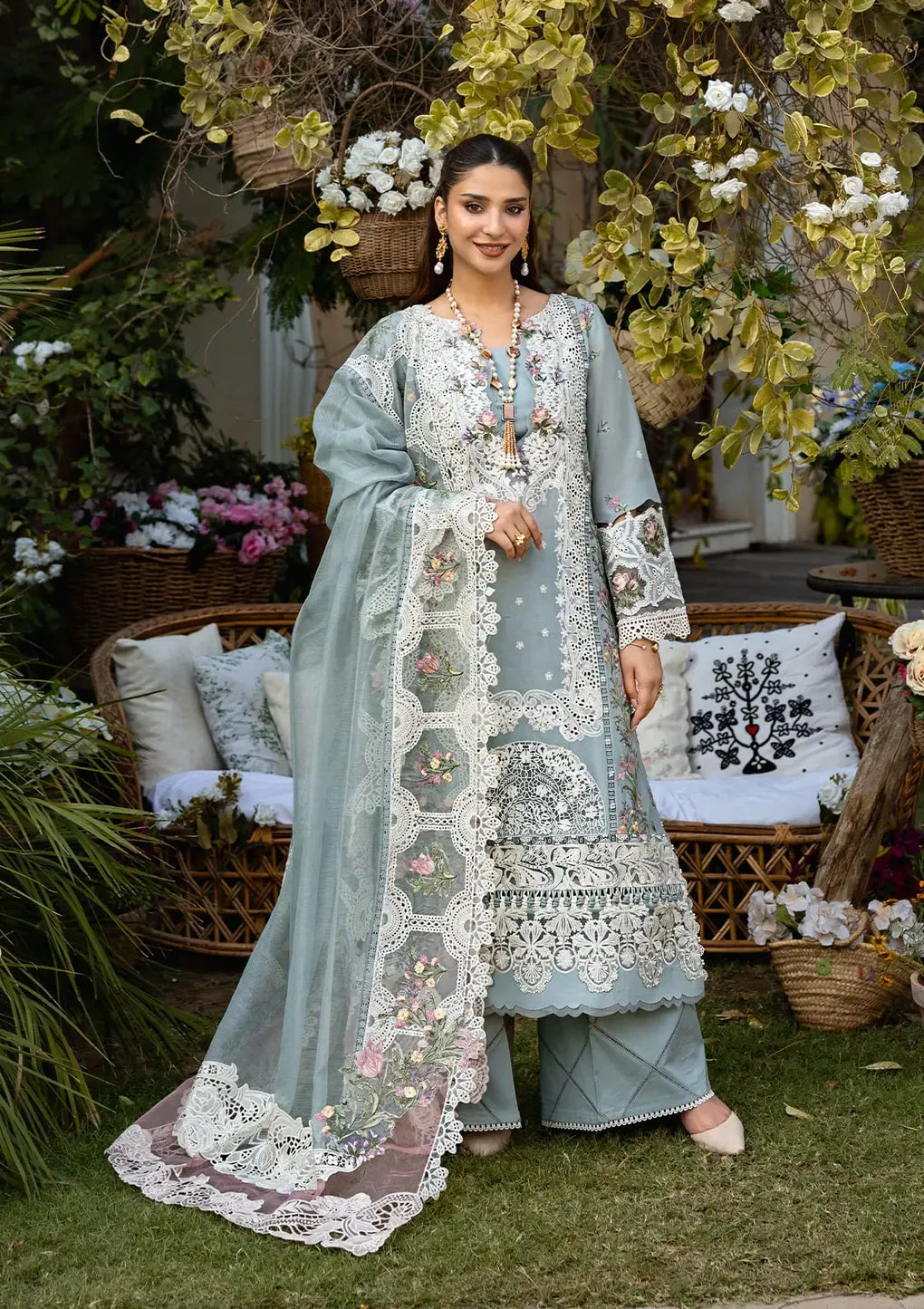 ELAF - 3PC Luxury Lawn Embroidered Suit - RR-4032