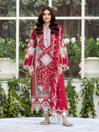 BIN ILYAS  - 3PC Luxury Lawn Embroidered Suit - RR-4048