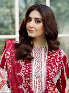 BIN ILYAS  - 3PC Luxury Lawn Embroidered Suit - RR-4048