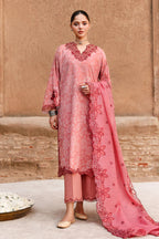 Crossstitch - PEACH ATELIER-3PC PRINTED & EMBROIDERED LAWN SUIT - RR3067