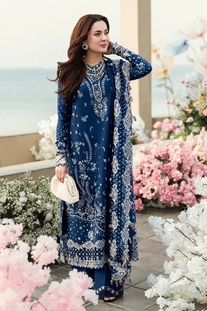 QALAMKAR - Premium Embroidered Lawn 3PC Suit - RR3007