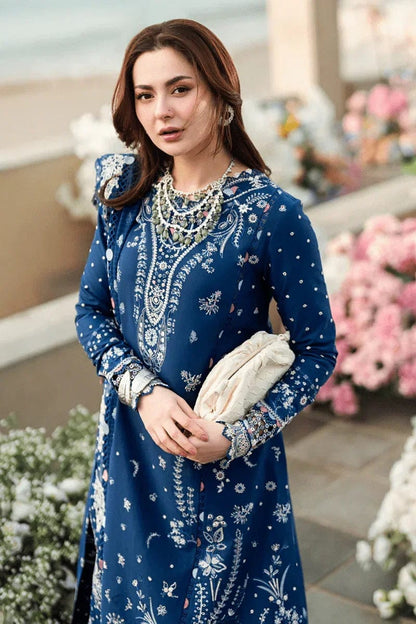 QALAMKAR - Premium Embroidered Lawn 3PC Suit - RR3007