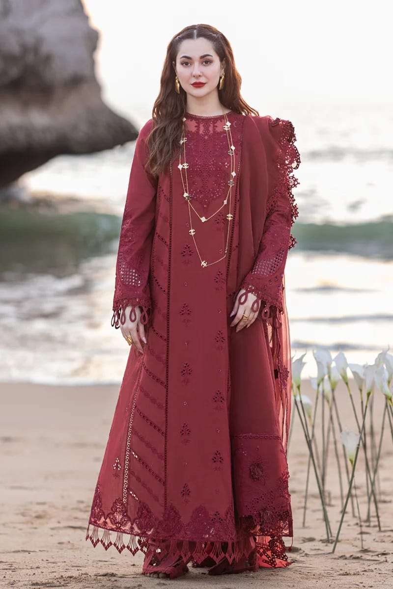 QALAMKAR - Premium Lawn 3PC Suit - RR3010