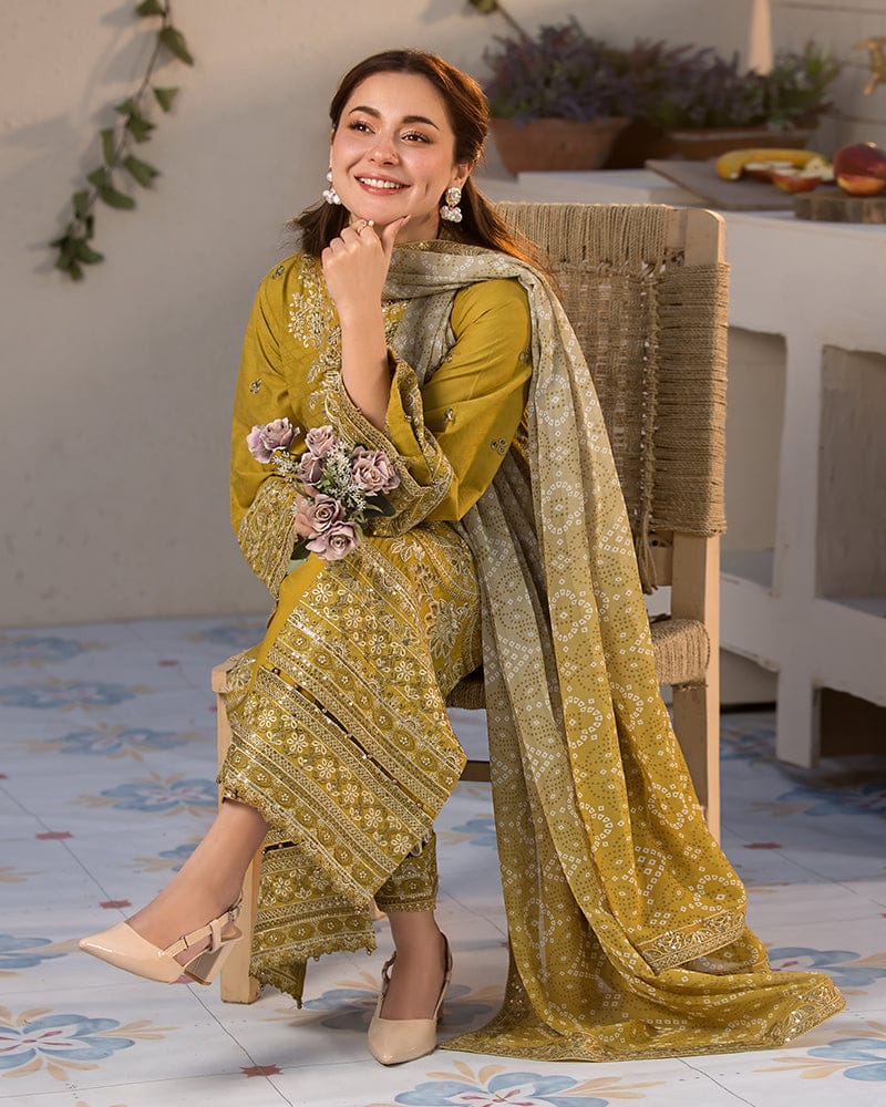 ALLY’S - Premium Lawn 3PC Unstitched Suit - RR3026