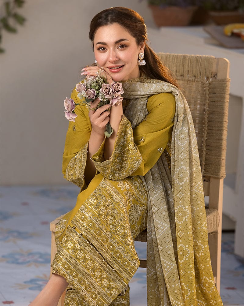 ALLY’S - Premium Lawn 3PC Unstitched Suit - RR3026