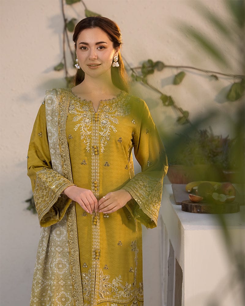 ALLY’S - Premium Lawn 3PC Unstitched Suit - RR3026