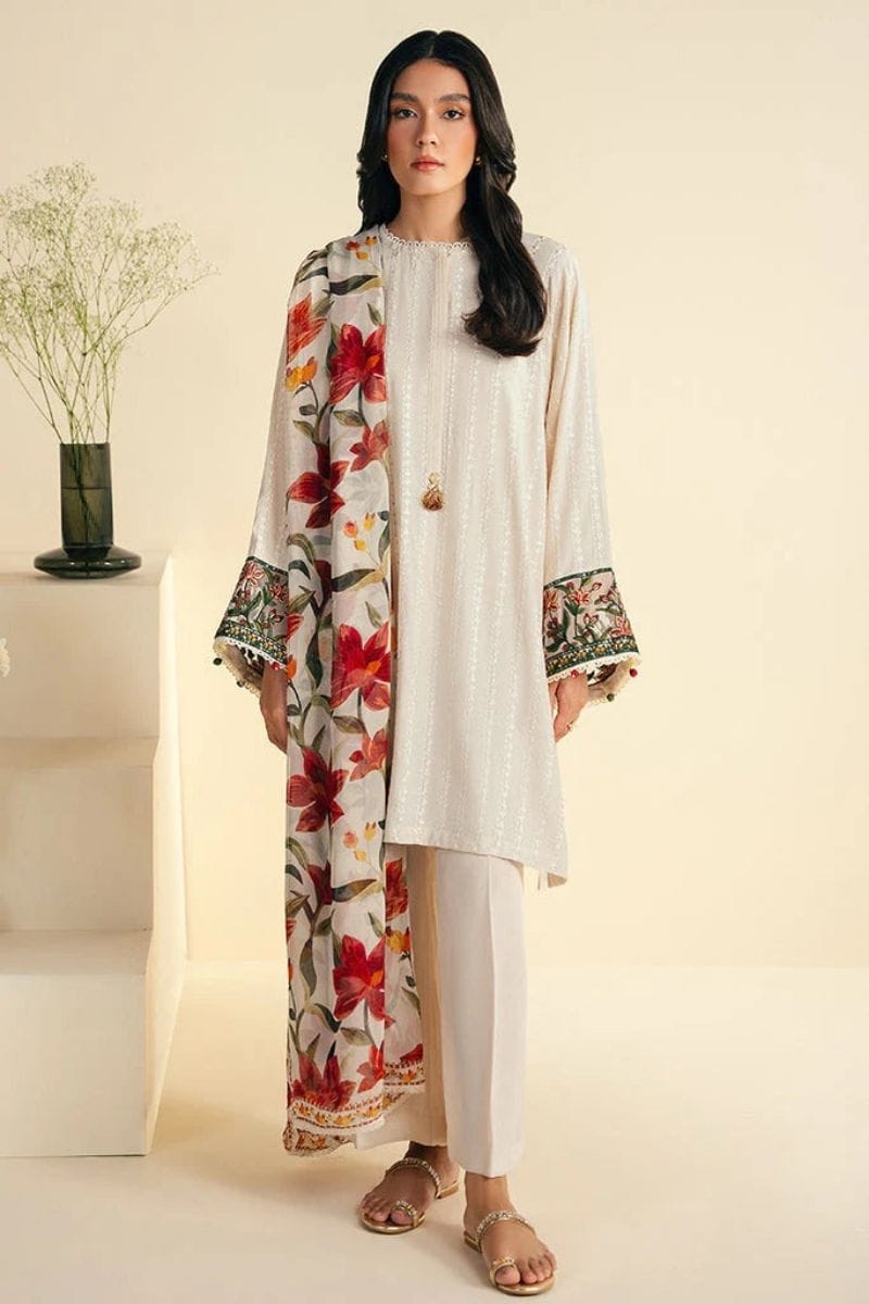 CROSS STITCH - Premium Cotton Unstitched 3Pc Suit - RR3040
