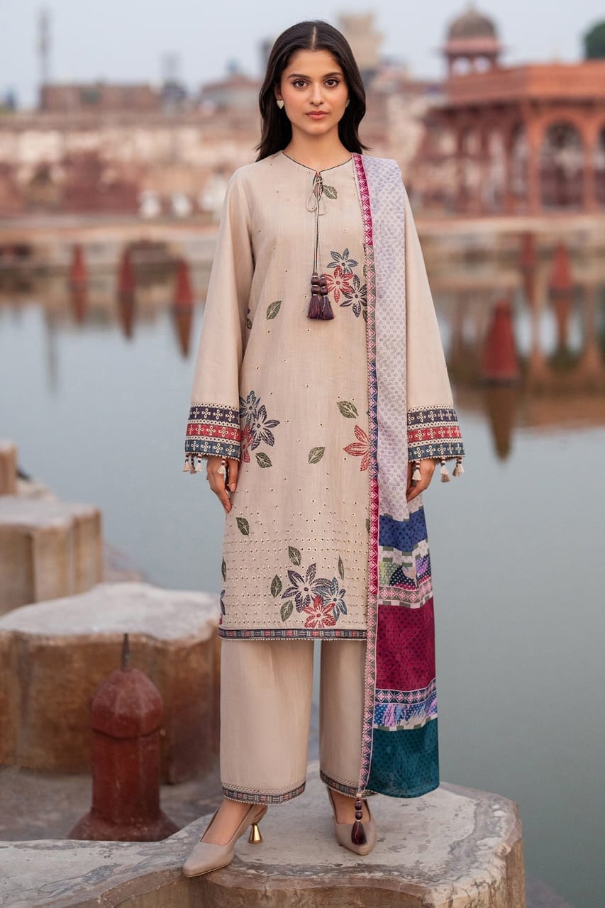 JAZMIN Premium Cotton Unstitched 3-Piece Suit - RR3041