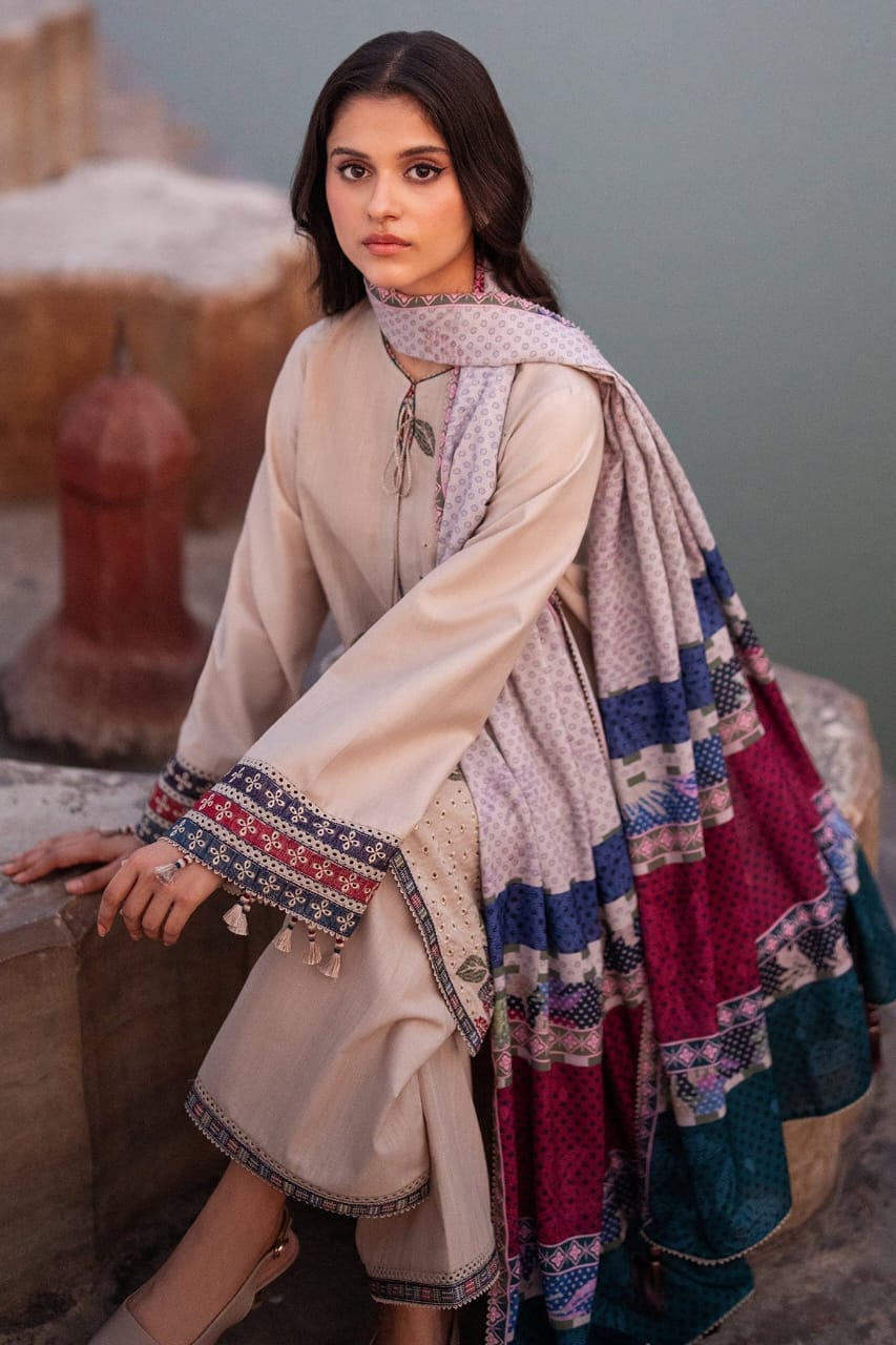 JAZMIN Premium Cotton Unstitched 3-Piece Suit - RR3041