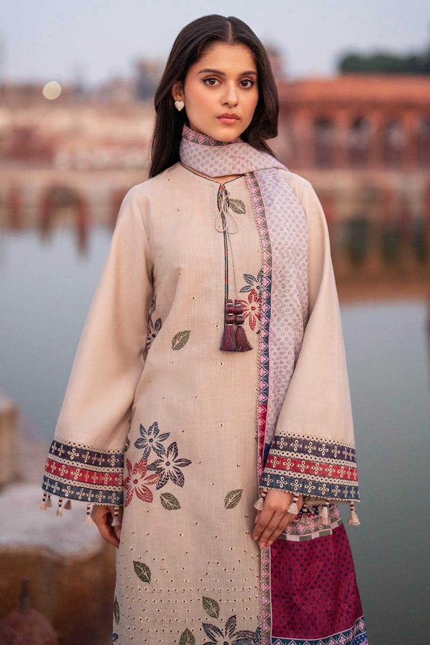 JAZMIN Premium Cotton Unstitched 3-Piece Suit - RR3041