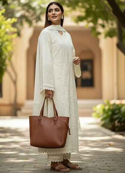 ZELLBURRY Premium Lawn Unstitched 3Pc Suit - RR3049