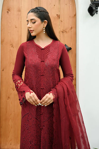 BIN ILYAS Premium Lawn Unstitched 3Pc Suit - RR3054