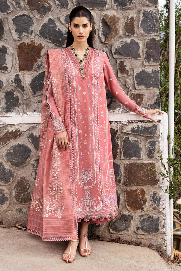 QALAMKAR Premium Lawn Unstitched 3Pc Suit - RR3053