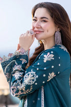 Restock Again - Qalamkar - Unstitched 3PC Embroidered Lawn - RR3062