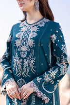 Restock Again - Qalamkar - Unstitched 3PC Embroidered Lawn - RR3062
