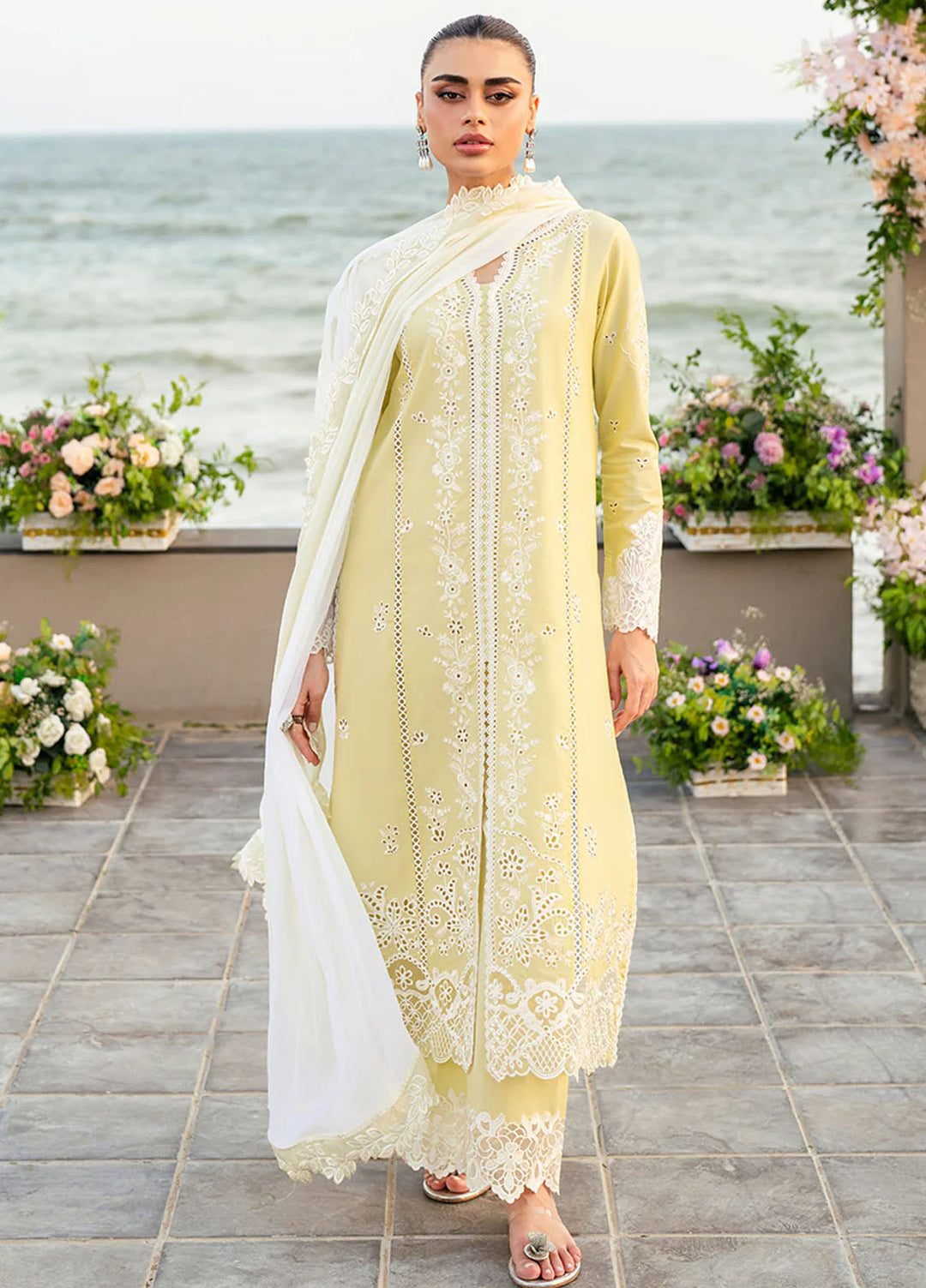 Azure Luxury Lawn '26 | Celebrity Edition 3PC Embroidered Suite - RR-4052