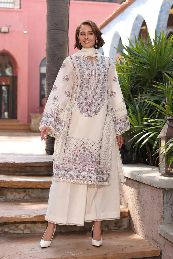 3PC EMBROIDERED DHANAK SUIT – Premium Unstitched Winter Ensemble - RR2018