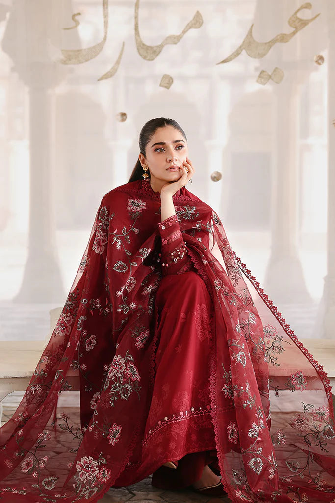 Crossstitch - ROUGE FLARE-3PC EMBROIDERED LAWN SUIT - RR3066