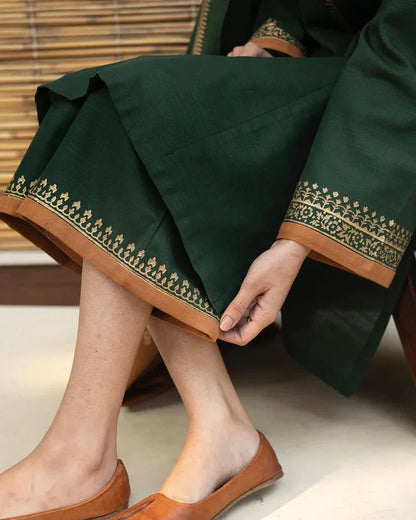 3 PC EMBROIDERED DHANAK SUIT – RR2059 - Rangrezza